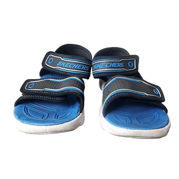 Skechers S Light Hypno-Splash Sandals Black Blue Big Boys US 3 - Picture 2 of 11